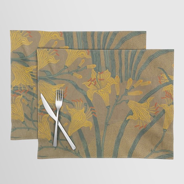 Day Lilies II by Walter Crane Placemat Gallery Image 1