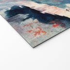Before the Storm - an abstract acrylic and ink piece in blues, white, pink, and red Welcome Mat Gallery Image 2