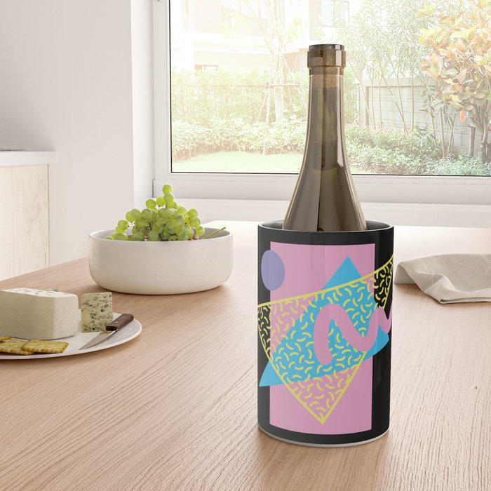 Memphis pattern 71 - 80s / 90s Retro Wine Chiller Gallery Image 4