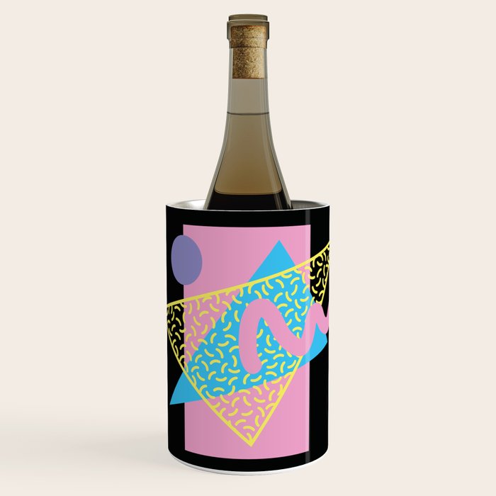 Memphis pattern 71 - 80s / 90s Retro Wine Chiller Gallery Image 1