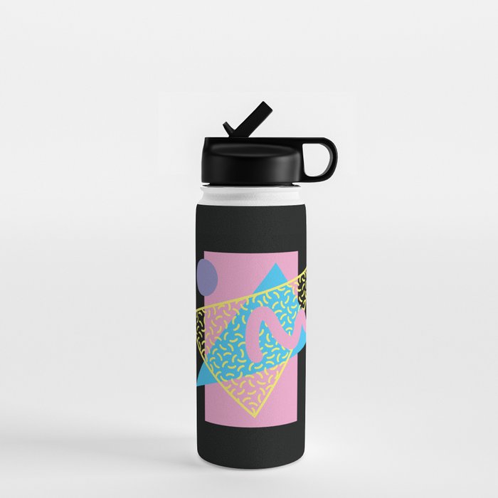 Memphis pattern 71 - 80s / 90s Retro Water Bottle Gallery Image 1