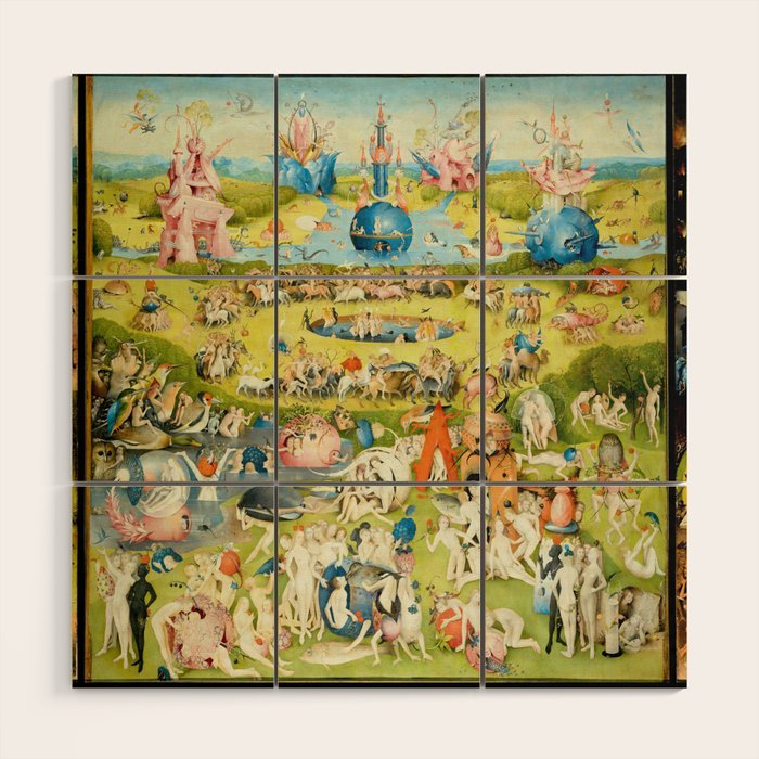 The Garden of Earthly Delights by Bosch Wood Wall Art Gallery Image 1