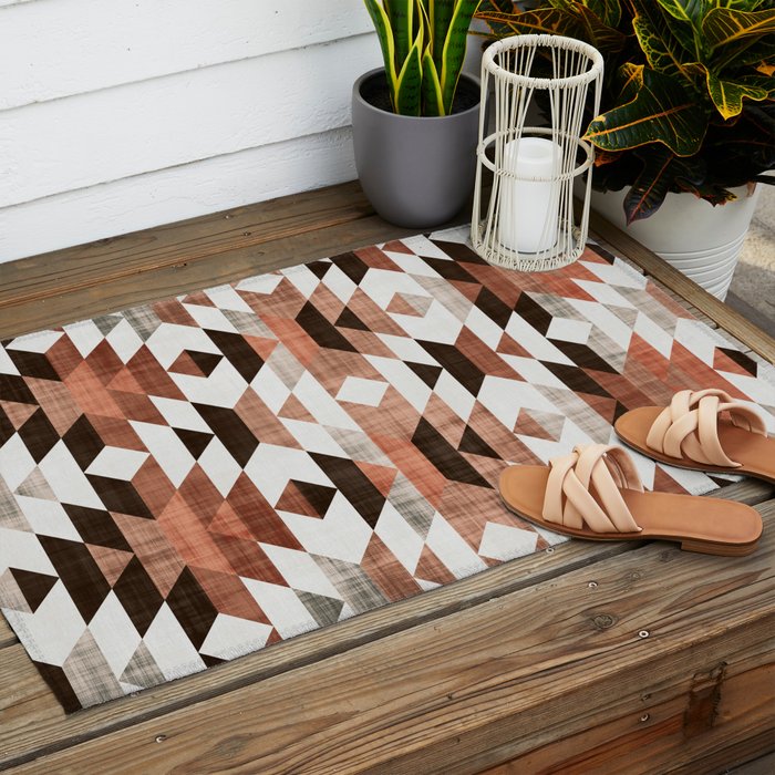 Aztec, Boho Art Prints Outdoor Rug Gallery Image 2