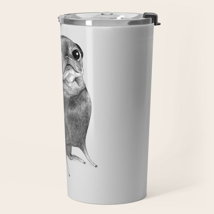 Sweet Black Pug Travel Mug Gallery Image 2