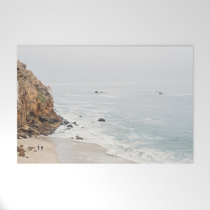 Coast in Malibu Print - Point Dume Pirate's Cove Beach - Coastal Boho Welcome Mat Gallery Image 1