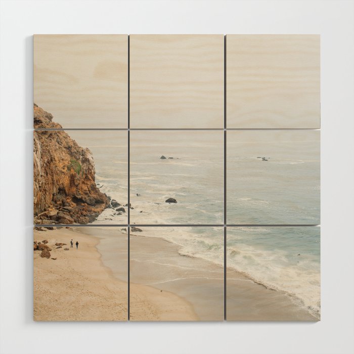 Coast in Malibu Print - Point Dume Pirate's Cove Beach - Coastal Boho Wood Wall Art Gallery Image 1