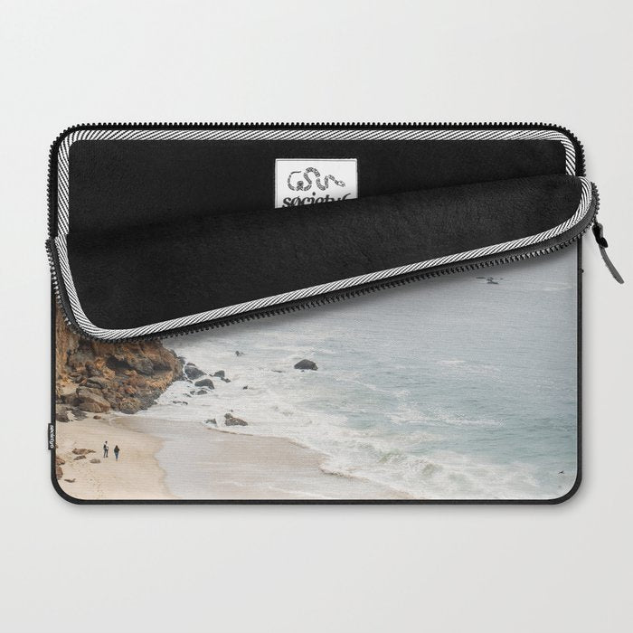 Coast in Malibu Print - Point Dume Pirate's Cove Beach - Coastal Boho Laptop Sleeve Gallery Image 2