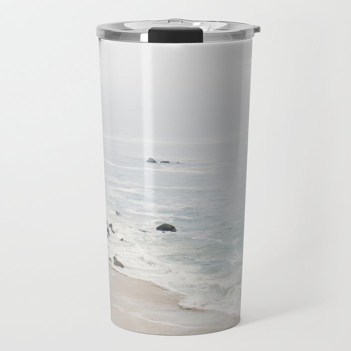 Coast in Malibu Print - Point Dume Pirate's Cove Beach - Coastal Boho Travel Mug Gallery Image 1