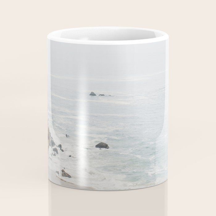 Coast in Malibu Print - Point Dume Pirate's Cove Beach - Coastal Boho Coffee Mug Gallery Image 4