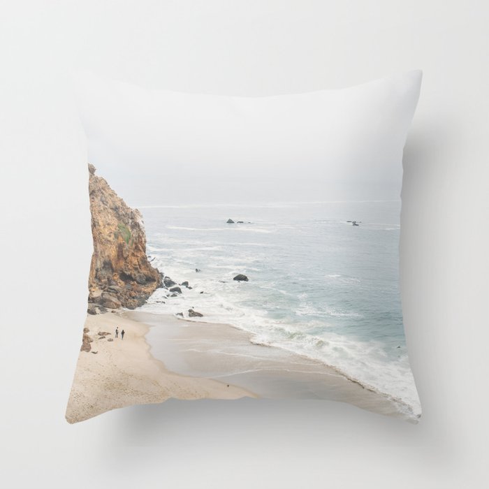 Coast in Malibu Print - Point Dume Pirate's Cove Beach - Coastal Boho Throw Pillow Gallery Image 6