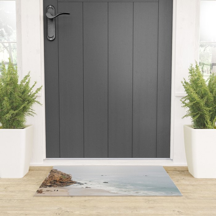 Coast in Malibu Print - Point Dume Pirate's Cove Beach - Coastal Boho Welcome Mat Gallery Image 3