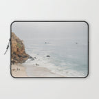 Coast in Malibu Print - Point Dume Pirate's Cove Beach - Coastal Boho Laptop Sleeve Gallery Image 1