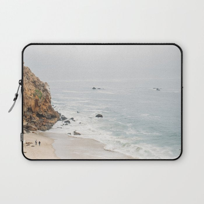 Coast in Malibu Print - Point Dume Pirate's Cove Beach - Coastal Boho Laptop Sleeve Gallery Image 1