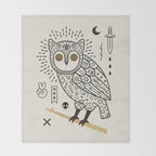 Hypno Owl Throw Blanket Gallery Image 2