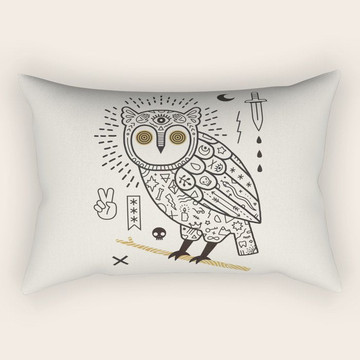 Hypno Owl Rectangular Pillow Gallery Image 2