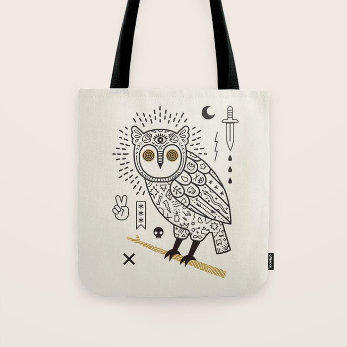 Hypno Owl Tote Bag Gallery Image 1