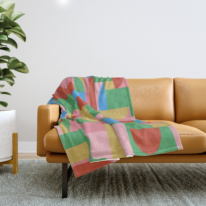 Joy mosaic Throw Blanket Gallery Image 1
