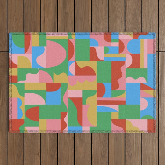Joy mosaic Outdoor Rug Gallery Image 1