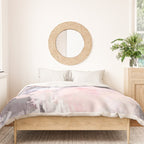 Modern Contemporary soft Pastel Pink Grey Abstract Duvet Cover Gallery Image 3