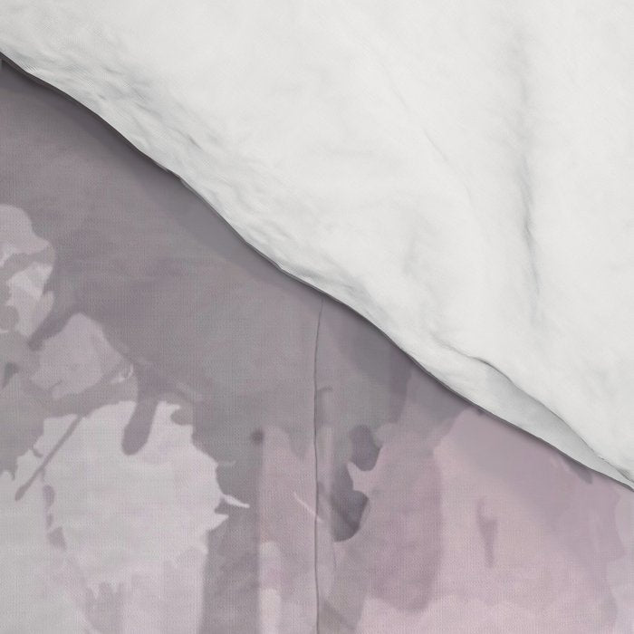Modern Contemporary soft Pastel Pink Grey Abstract Comforter Gallery Image 4