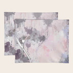 Modern Contemporary soft Pastel Pink Grey Abstract Placemat Gallery Image 1