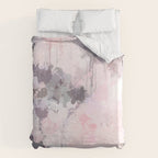 Modern Contemporary soft Pastel Pink Grey Abstract Duvet Cover Gallery Image 6
