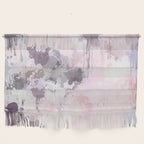 Modern Contemporary soft Pastel Pink Grey Abstract Wall Hanging Gallery Image 1