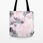 Modern Contemporary soft Pastel Pink Grey Abstract Tote Bag Gallery Image 1