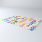 SEA LA VIE - Coastal Pun Fish Art with dots and stripes  Rug Gallery Image 3