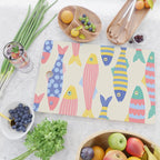 SEA LA VIE - Coastal Pun Fish Art with dots and stripes  Cutting Board Gallery Image 2