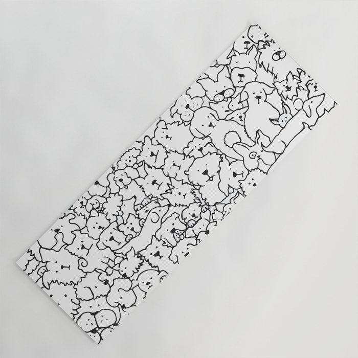 Dog Doodle Art Yoga Mat