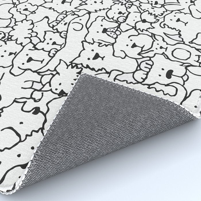 Dog Doodle Art Rug Gallery Image 4