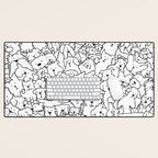 Dog Doodle Art Desk Mat Gallery Image 1