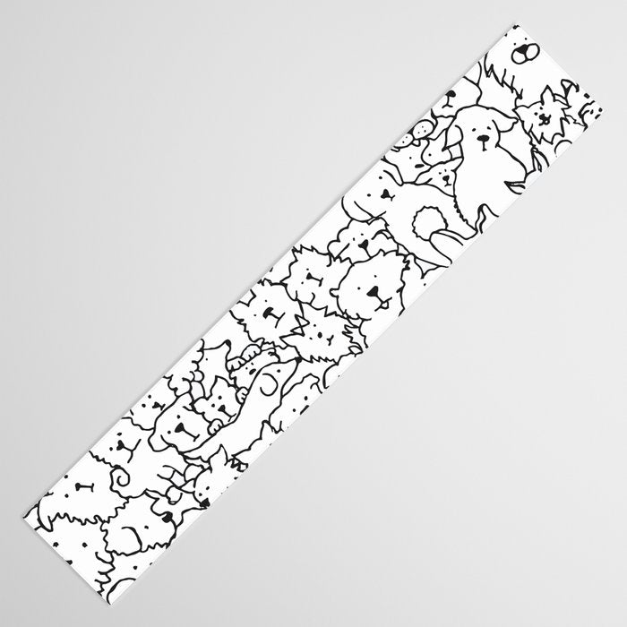 Dog Doodle Art Table Runner Gallery Image 3