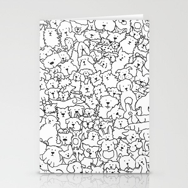 Dog Doodle Art Stationery Card Gallery Image 2
