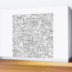 Dog Doodle Art Wall Mural Gallery Image 2