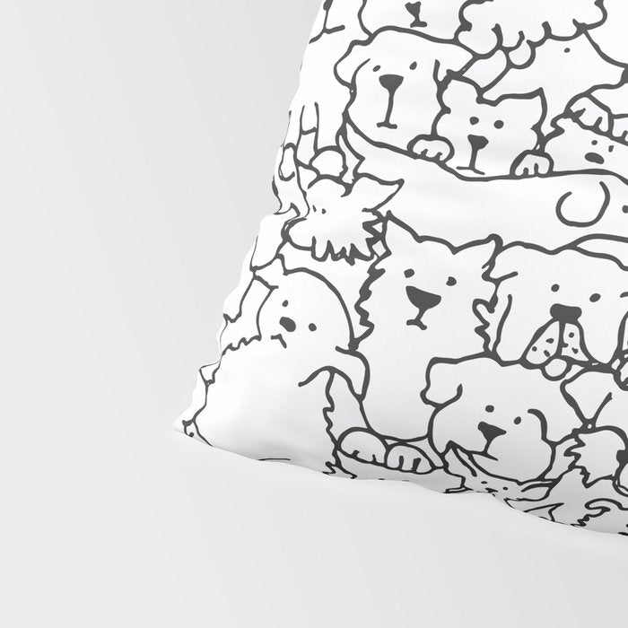 Dog Doodle Art Pillow Sham Gallery Image 4