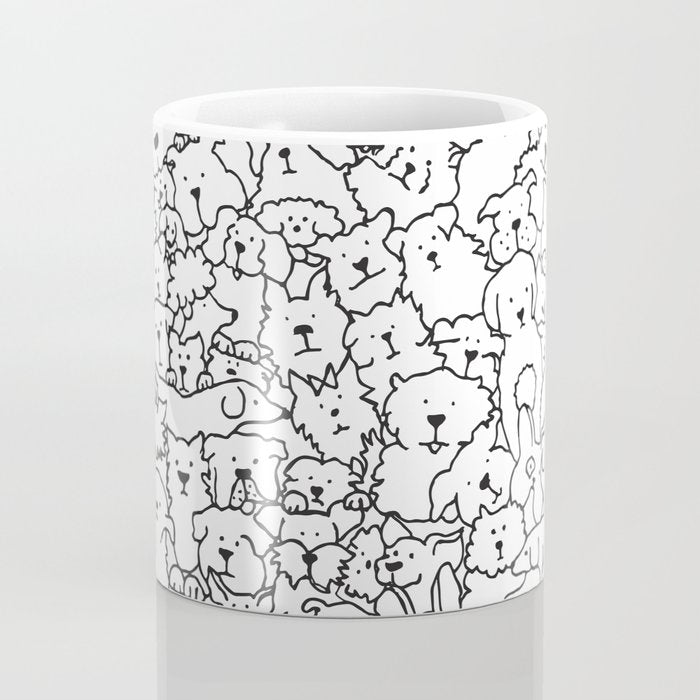Dog Doodle Art Coffee Mug Gallery Image 4