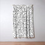 Dog Doodle Art Window Curtain Gallery Image 3