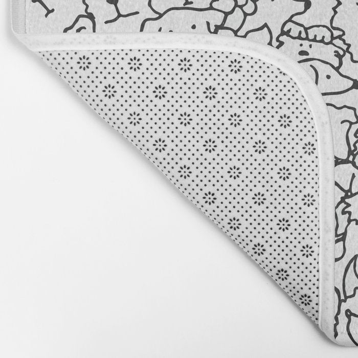 Dog Doodle Art Bath Mat Gallery Image 2
