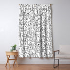 Dog Doodle Art Window Curtain Gallery Image 5