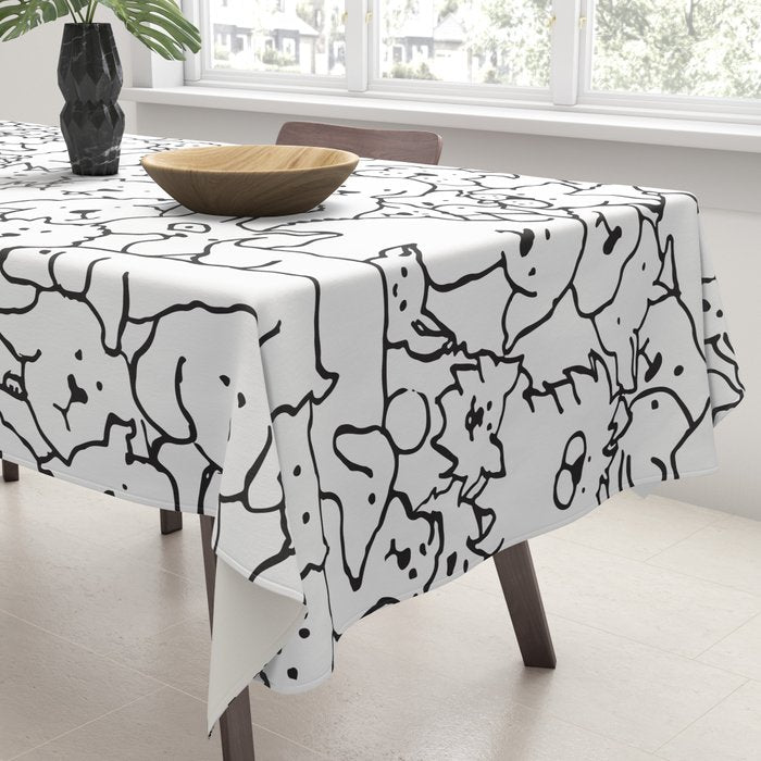 Dog Doodle Art Tablecloth Gallery Image 3