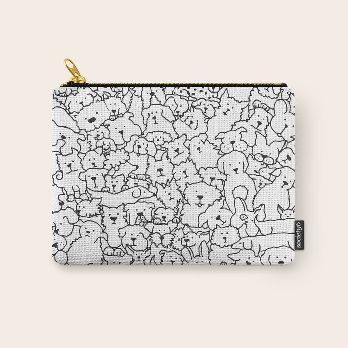 Dog Doodle Art Carry All Pouch Gallery Image 1
