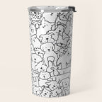 Dog Doodle Art Travel Mug Gallery Image 2