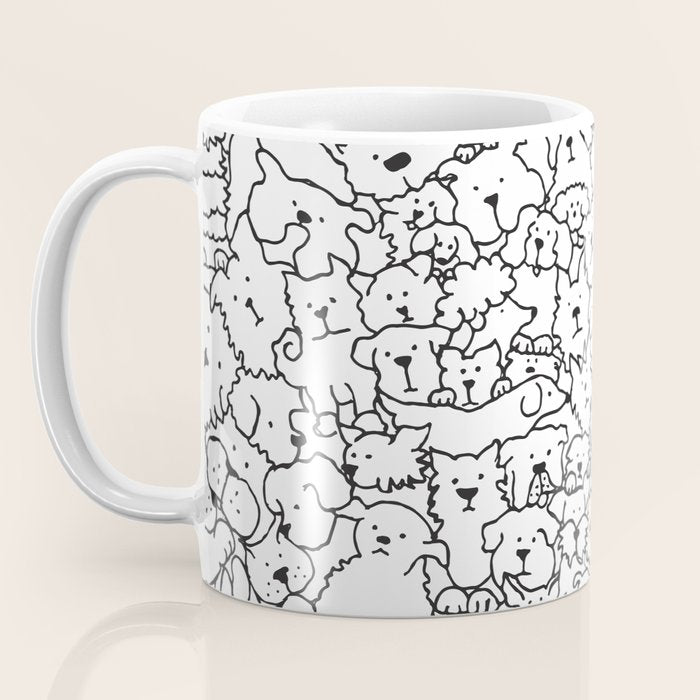 Dog Doodle Art Coffee Mug Gallery Image 3
