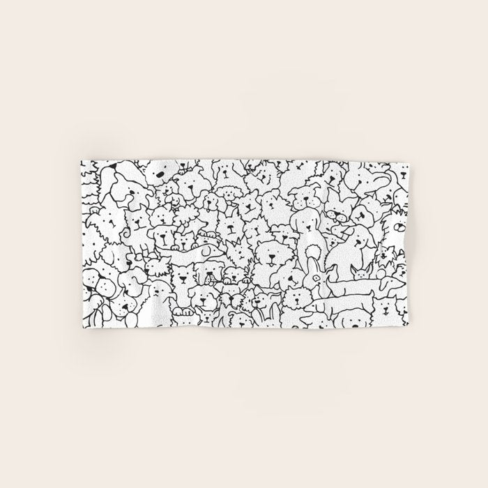 Dog Doodle Art Bath Towel Gallery Image 1