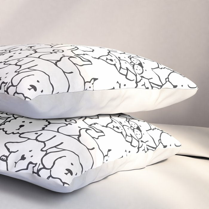 Dog Doodle Art Pillow Sham Gallery Image 3