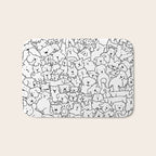 Dog Doodle Art Bath Mat Gallery Image 1