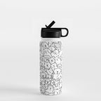 Dog Doodle Art Water Bottle Gallery Image 1