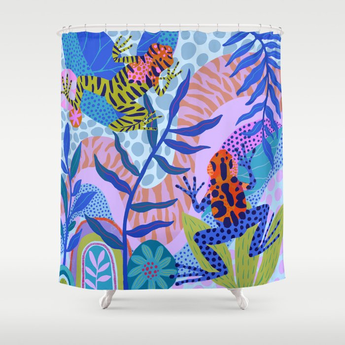 Poison Dart Frogs Shower Curtain Gallery Image 1
